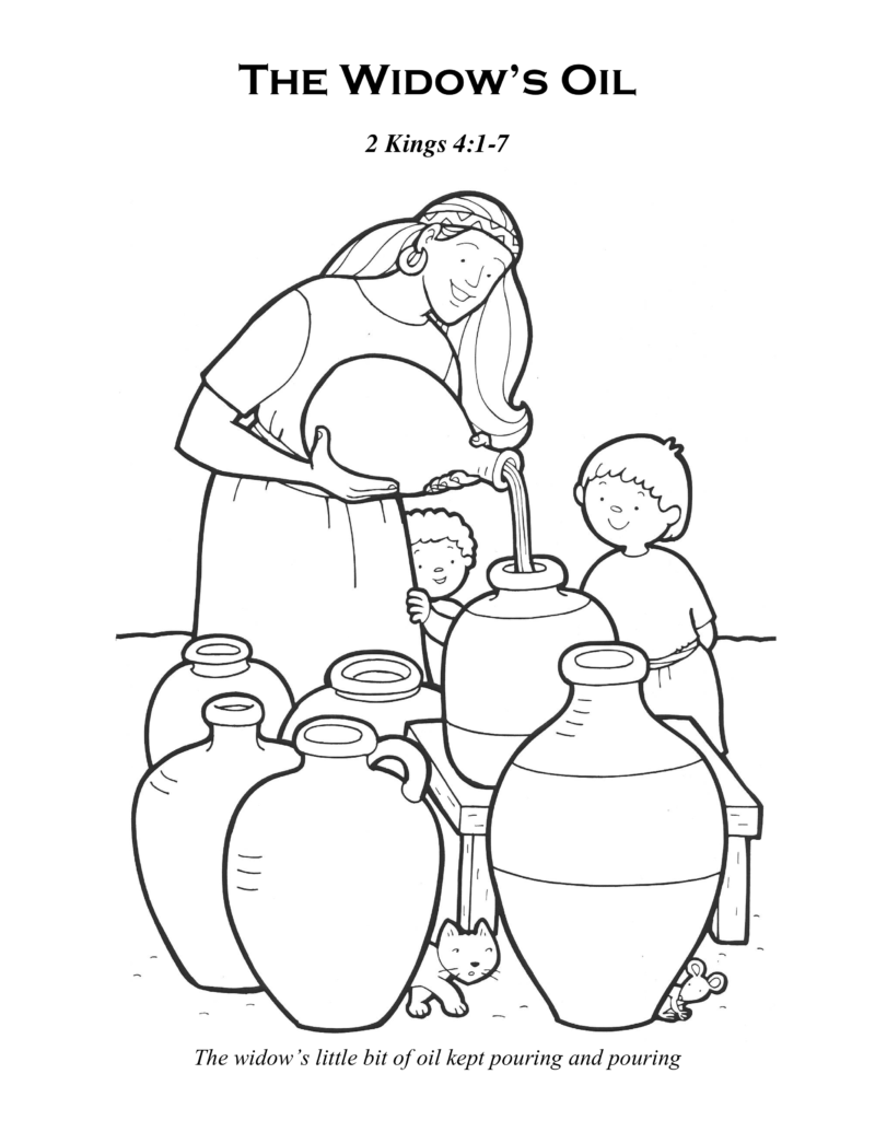 Elisha And The Widow's Oil Worksheet