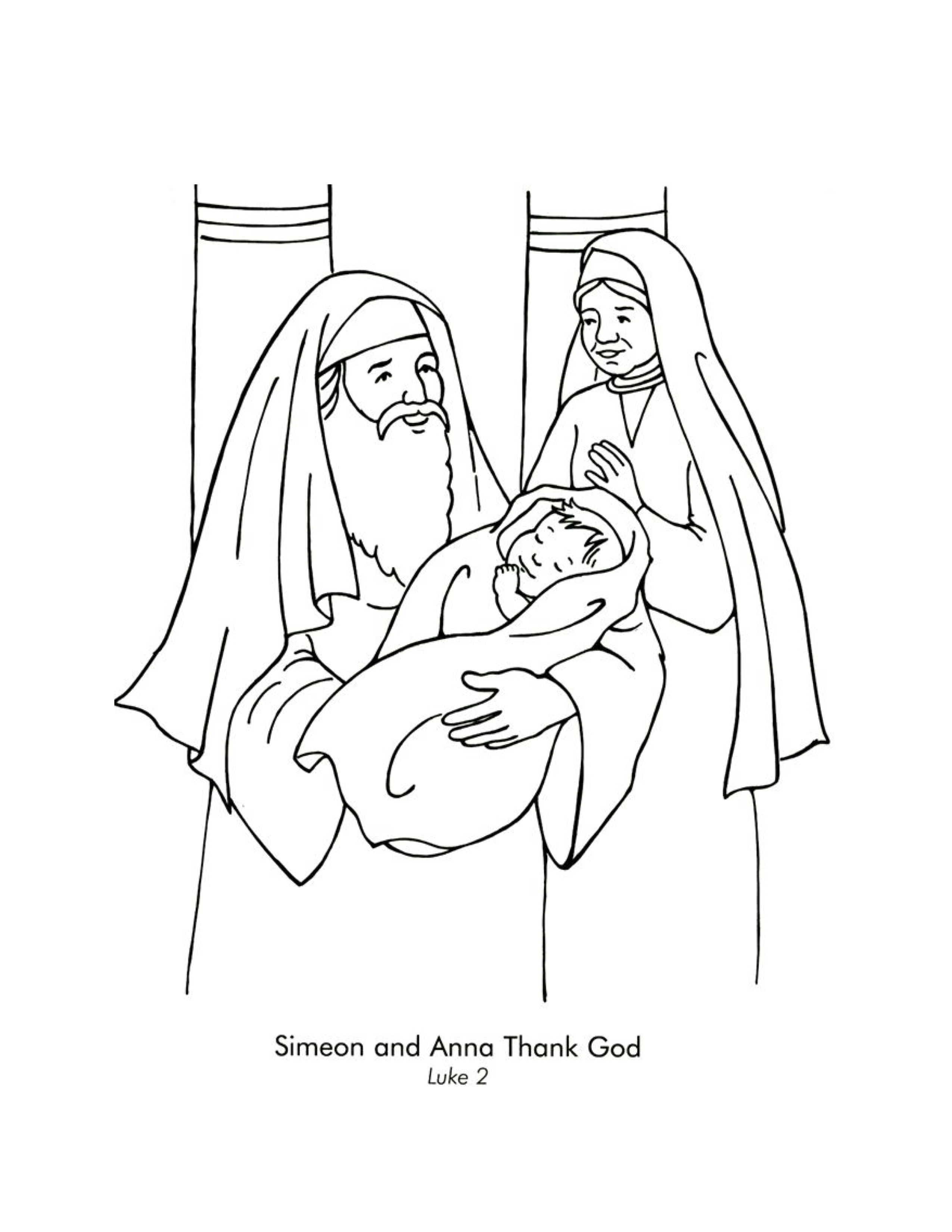 Simeon And Anna Coloring Page